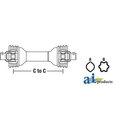 A & I PRODUCTS Driveline; W/ 1 3/8" 21 Spline QD Yokes 62" x6" x6" A-W240012100202-A